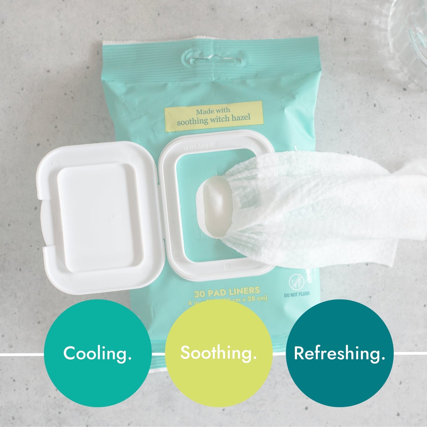 ona Postpartum Recovery Liners, Made with Witch Hazel, 30ct (Case of 12)