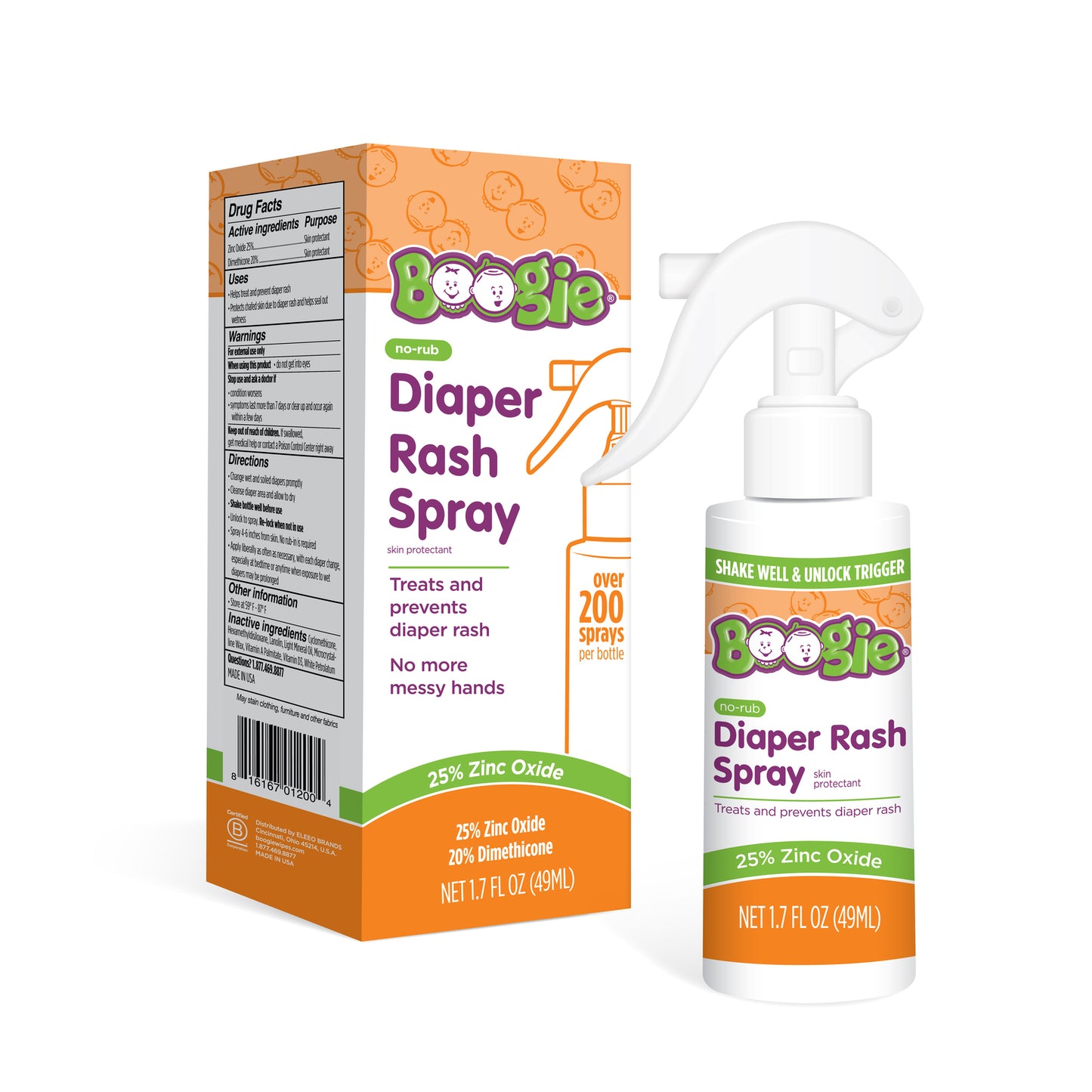 Boogie Diaper Rash Spray 1.7 oz. (Case of 12)