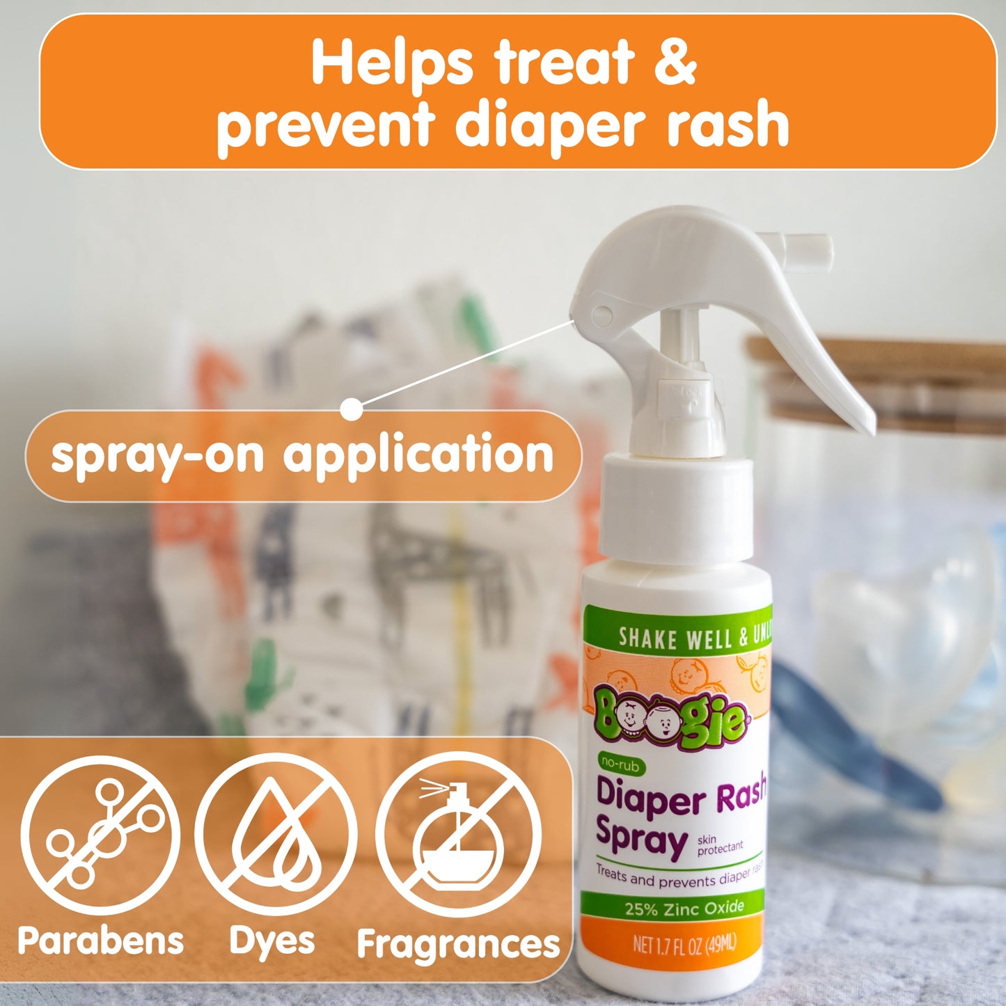 Boogie Diaper Rash Spray 1.7 oz. (Case of 12)