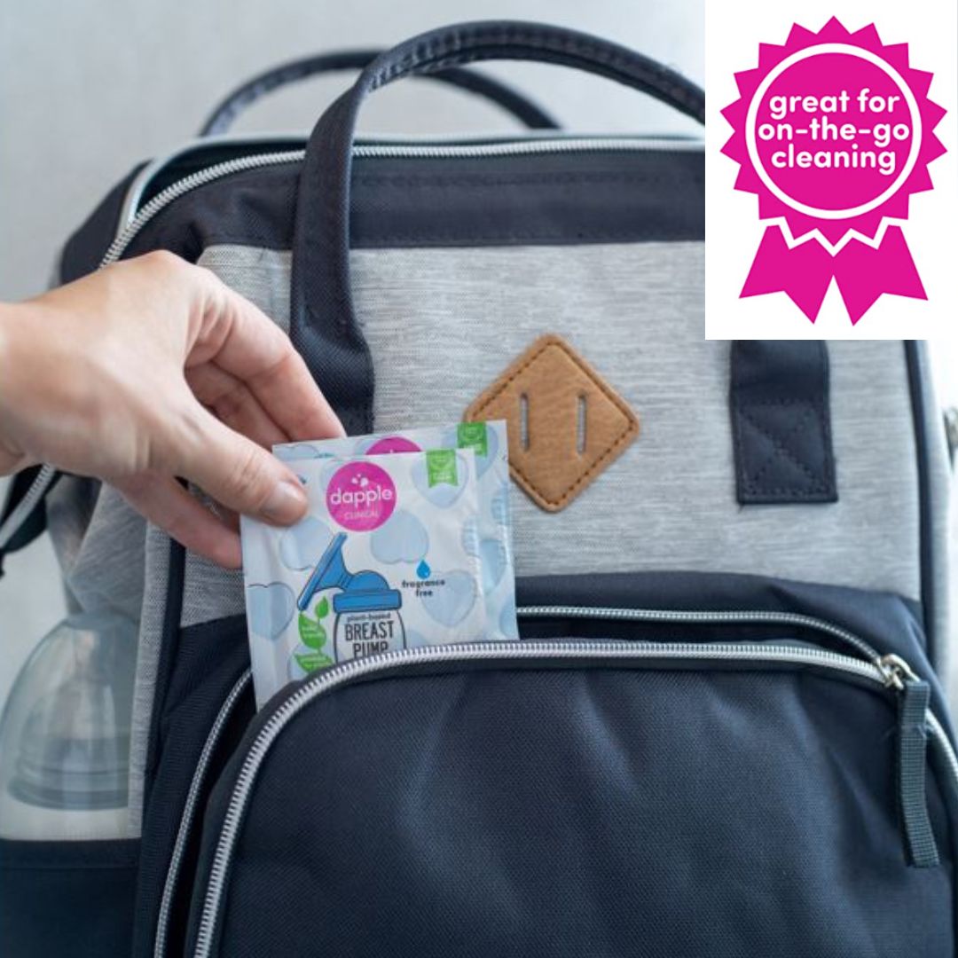 Dapple Baby Breast Pump Cleaner Wipes, Fragrance Free, 30ct (Case of 8)