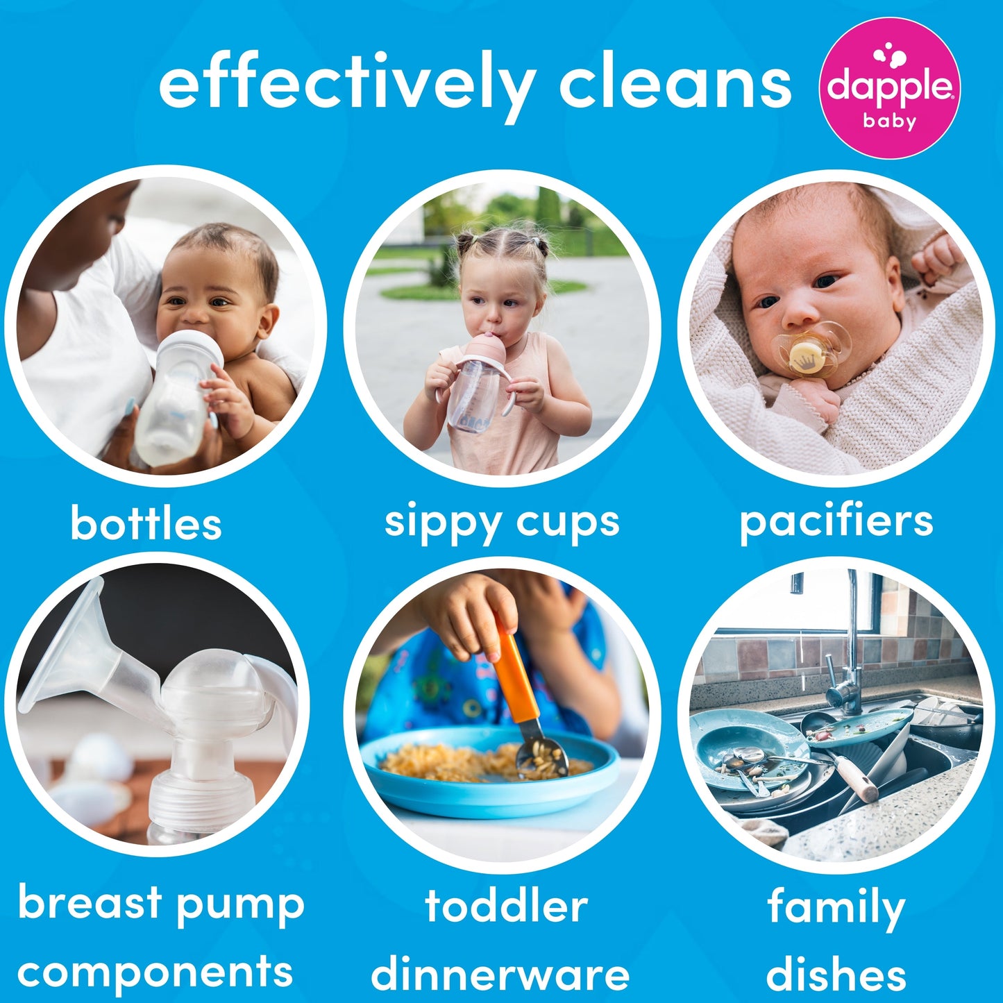 Dapple Baby Bottle & Dish Soap-Fragrance Free 34 oz. (Case of 8)