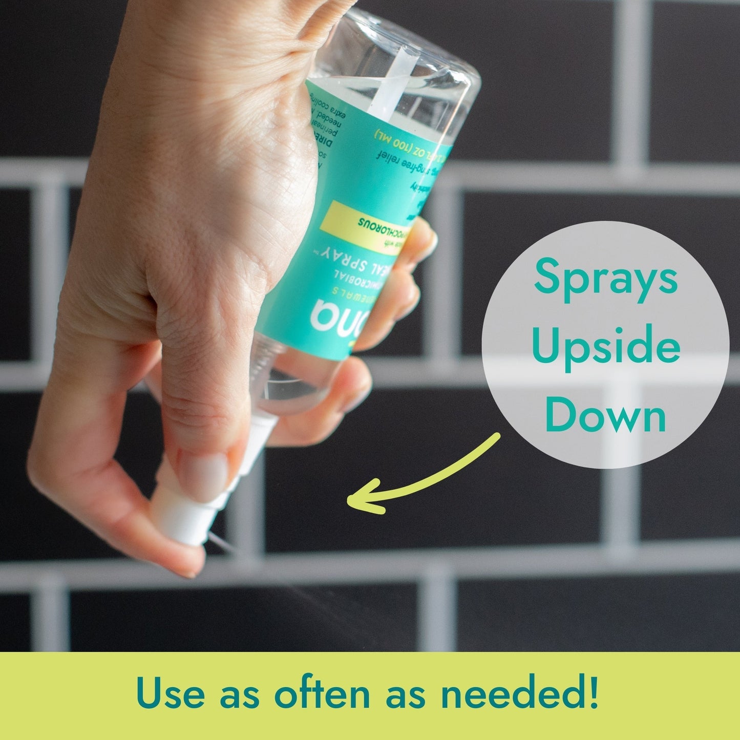 ona Perineal Postpartum Recovery Spray, Made with Hypochlorous, 3.4 oz. (Case of 12)