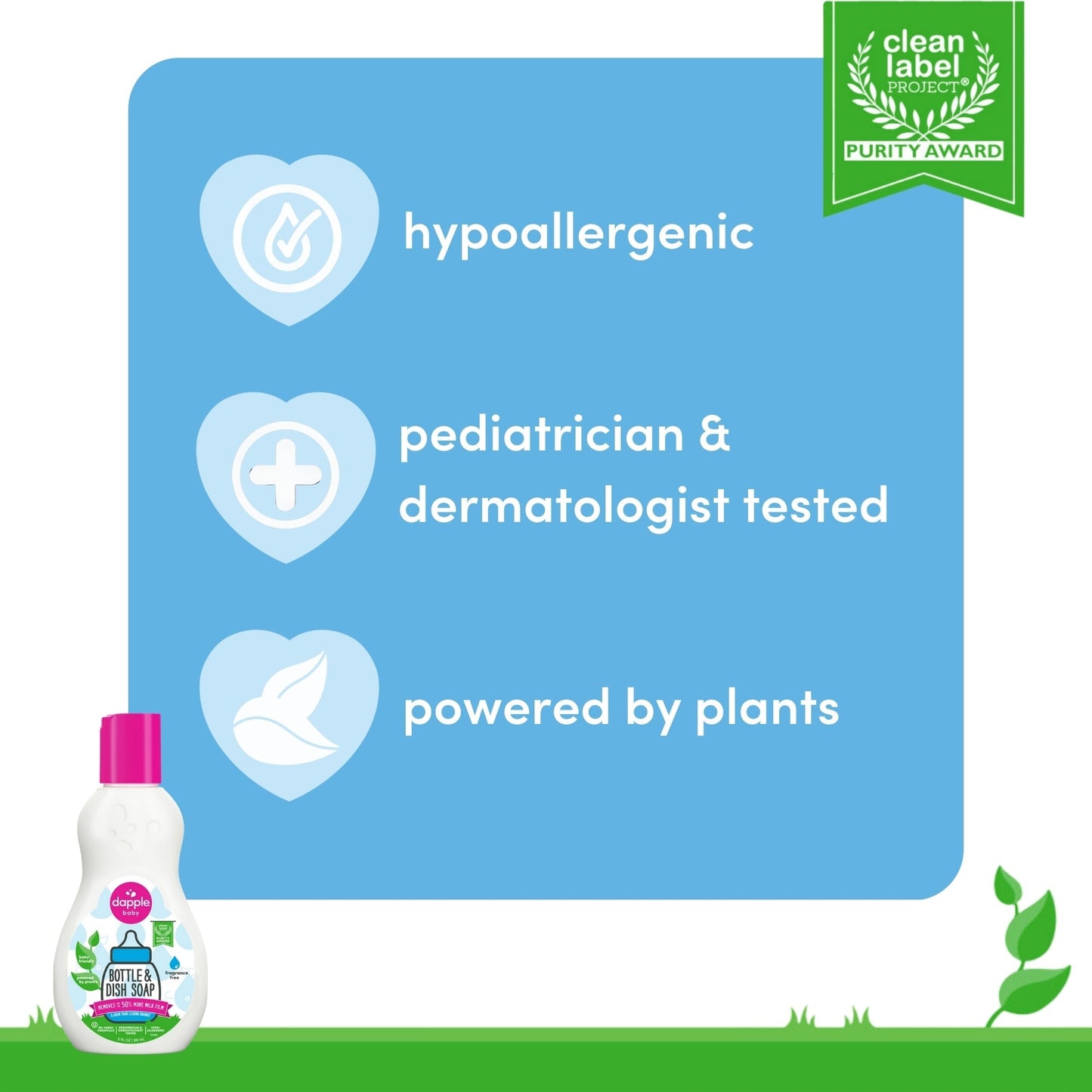 Dapple Baby On the Go Dish Soap 3 oz. Travel Size (Case of 12)