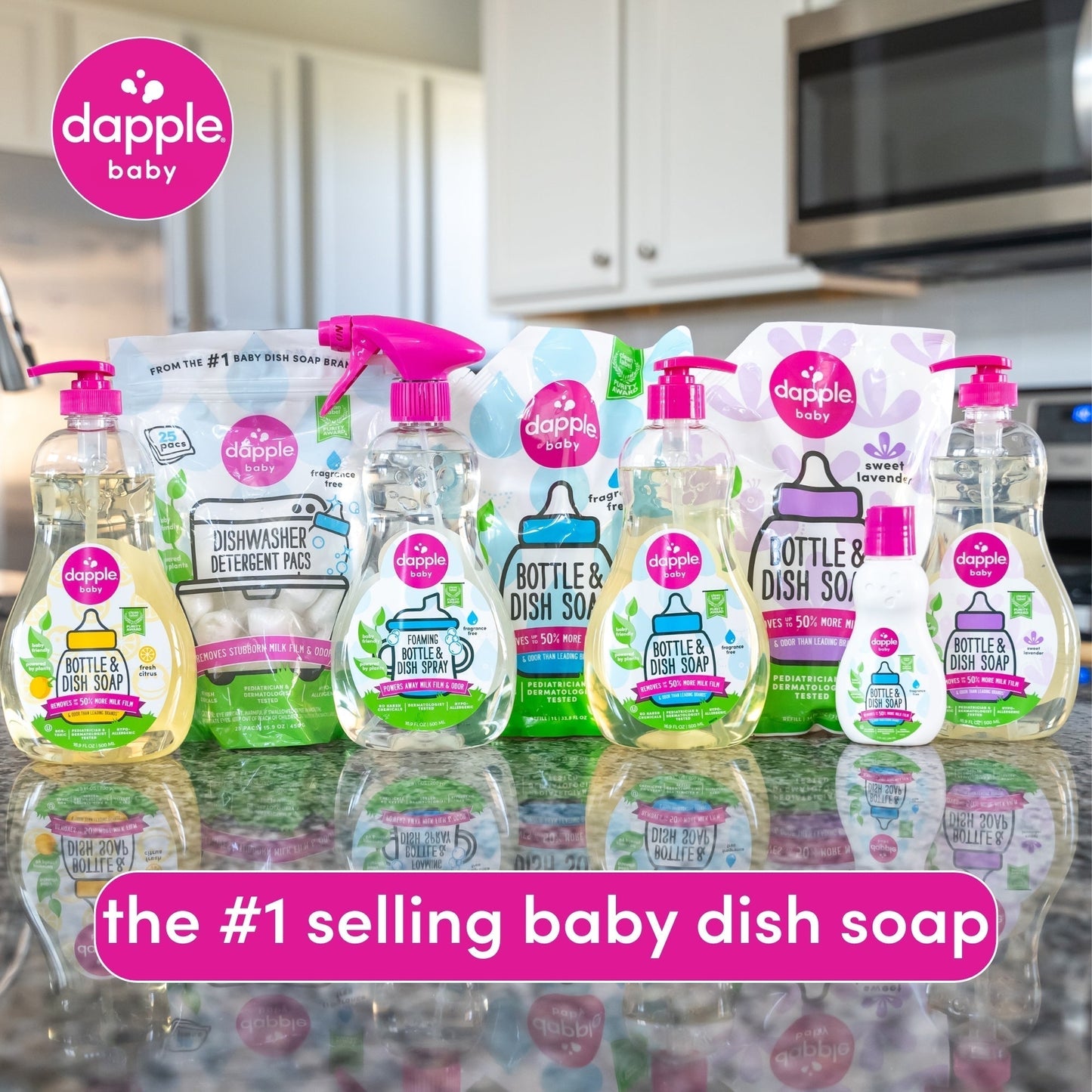 Dapple Baby On the Go Dish Soap 3 oz. Travel Size (Case of 12)