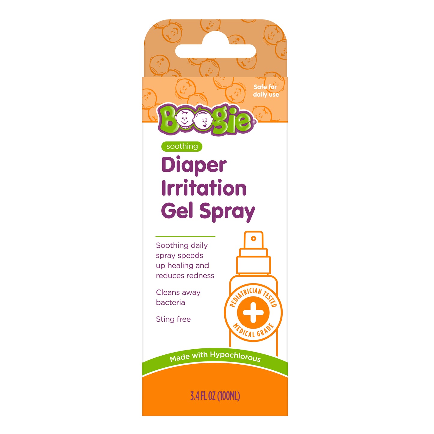 Boogie Diaper Irritation Gel Spray, 3.4oz (Case of 12)