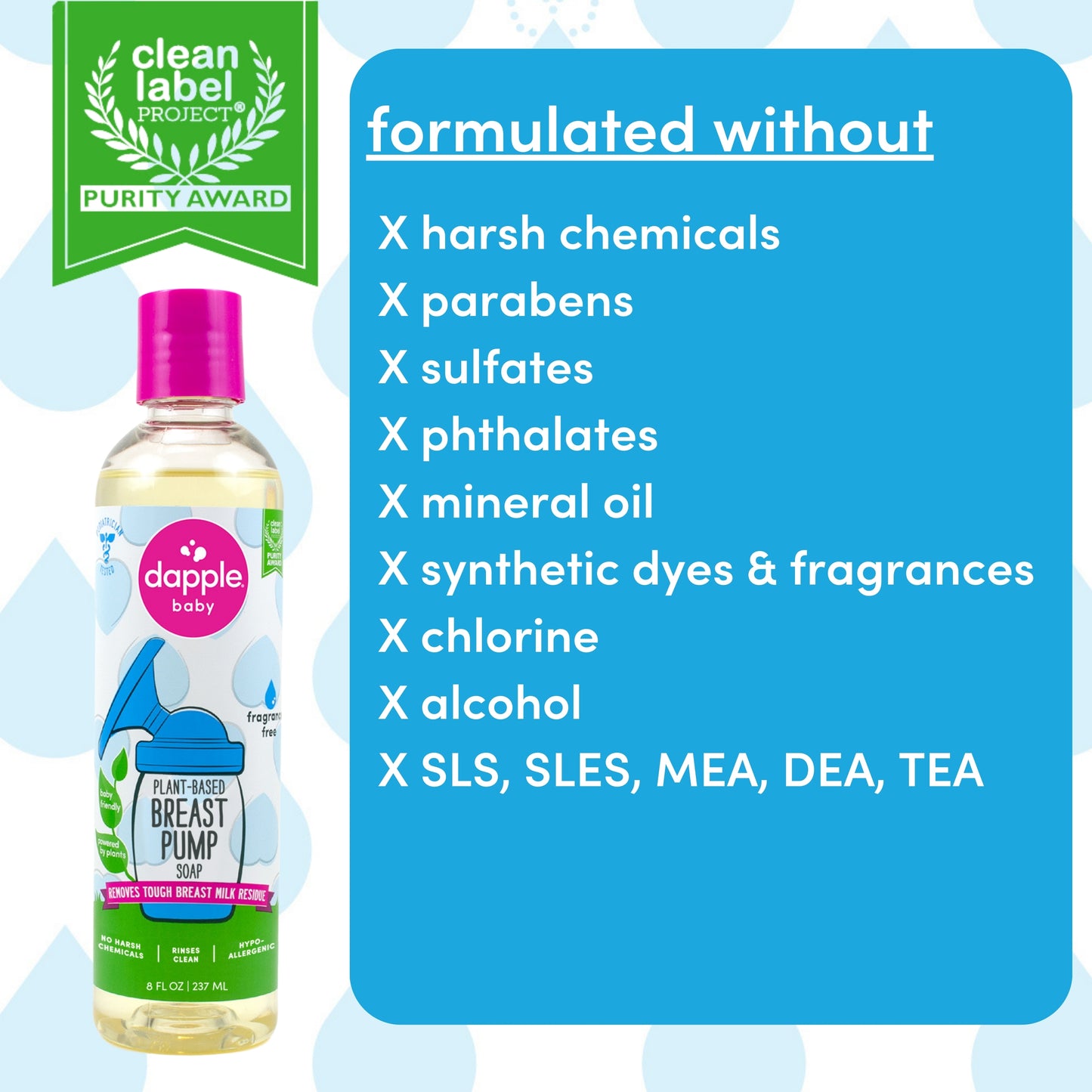 Dapple Baby Breast Pump Cleaner Soap 8 oz. (Case of 8)