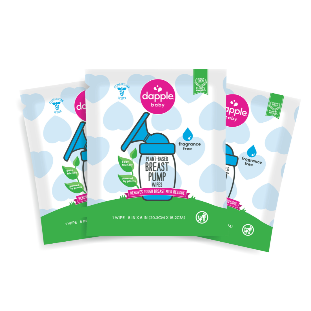 Dapple Baby Breast Pump Cleaner Wipes, Fragrance Free, 30ct (Case of 8)