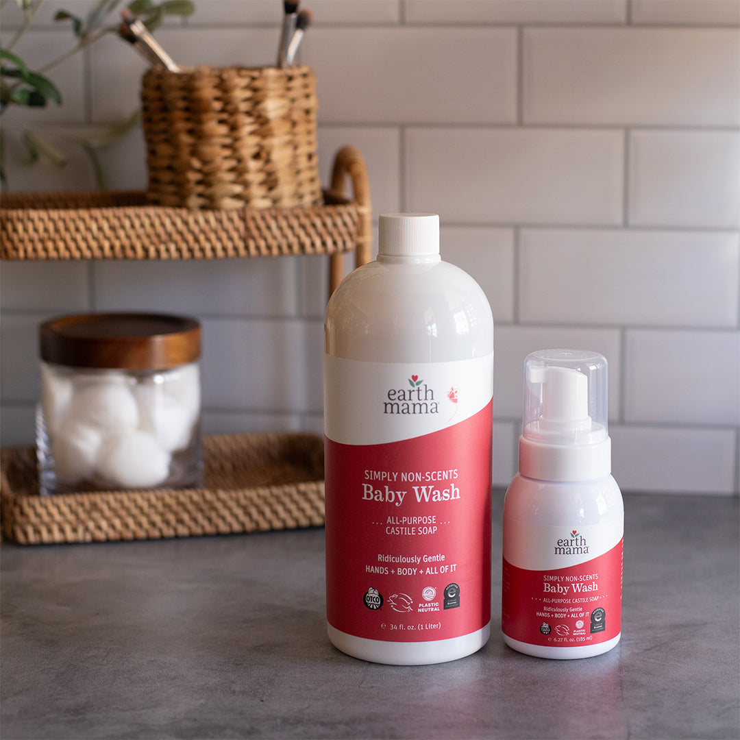 Simply Non-Scents Baby Wash 6.27 oz and Liter